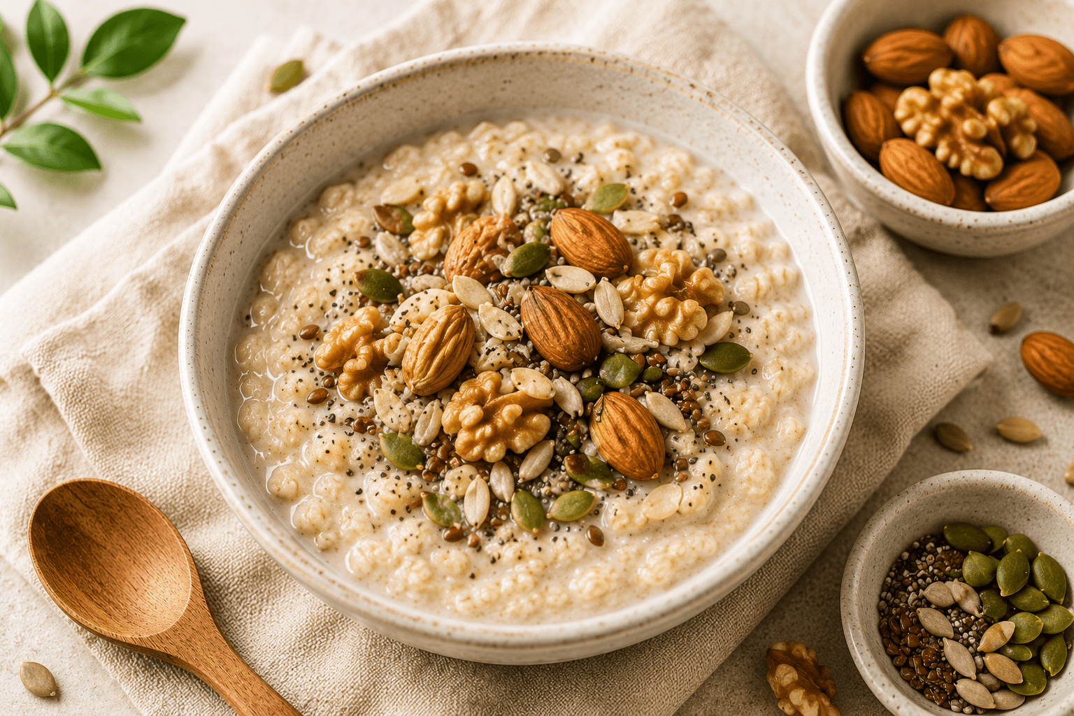 Warm Oatmeal with Nuts & Seeds