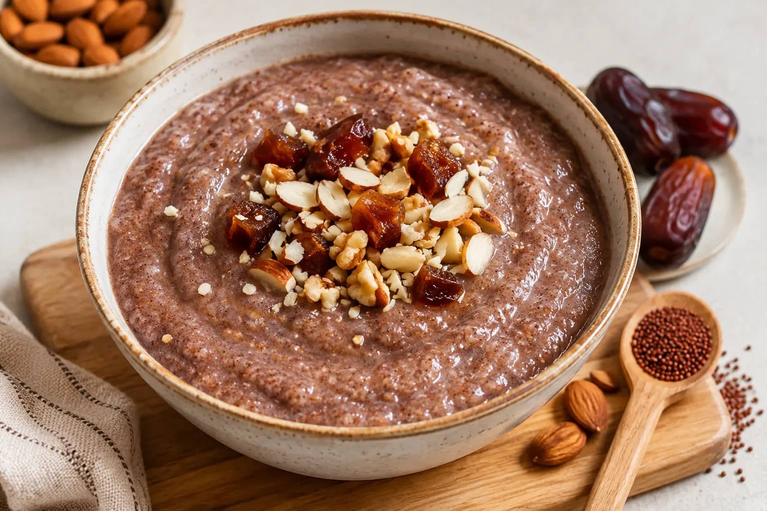 Calcium-Rich Ragi Porridge with Dates