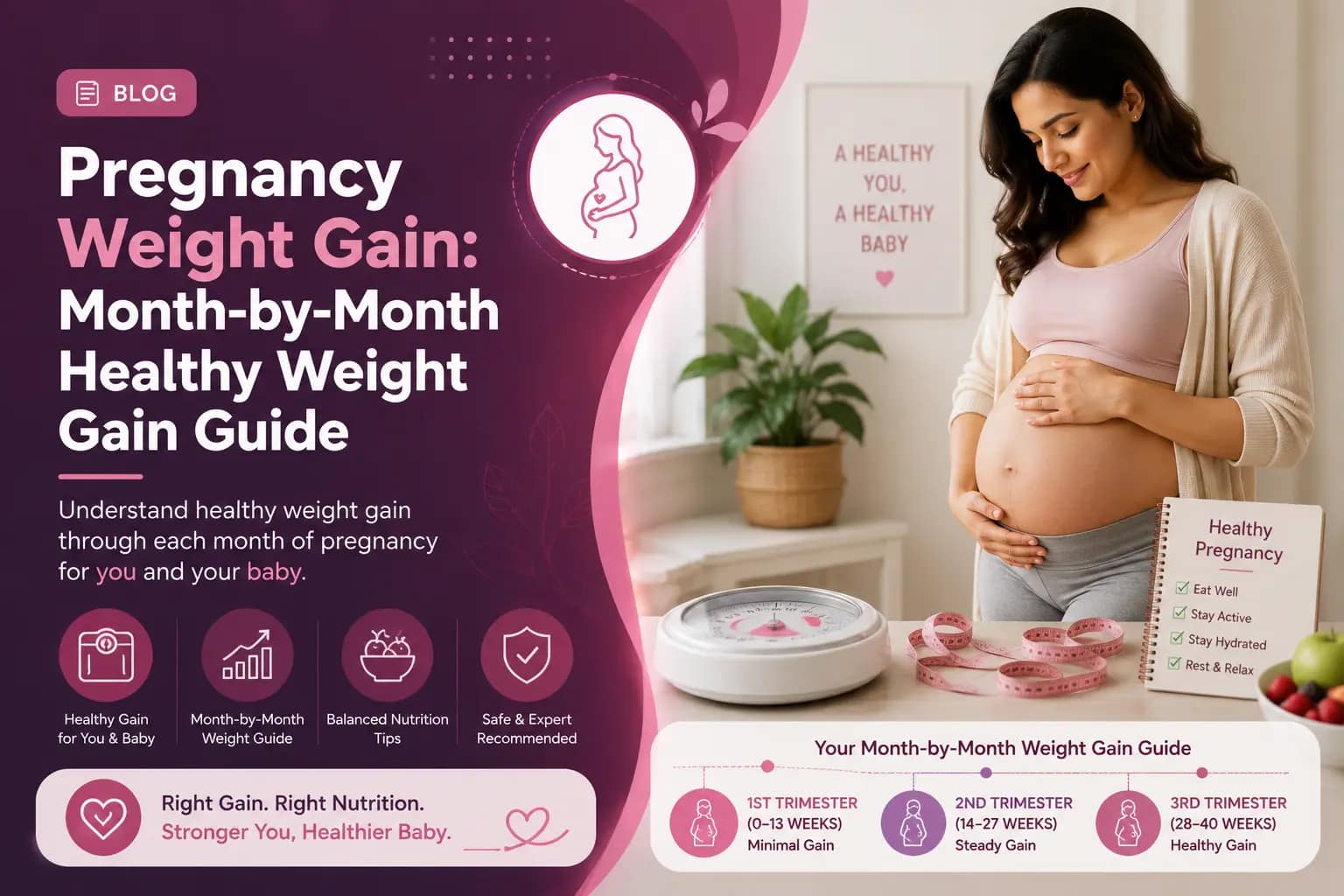 Pregnancy Weight Gain: Month-by-Month Healthy Weight Gain Guide