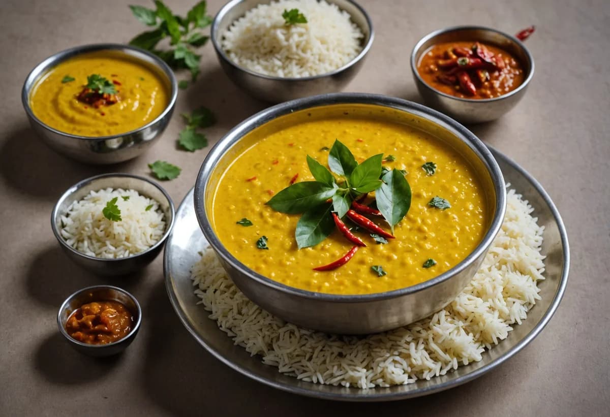 Tuvar Dal Bhat (Arhar Dal & Rice with Ghee Tadka)