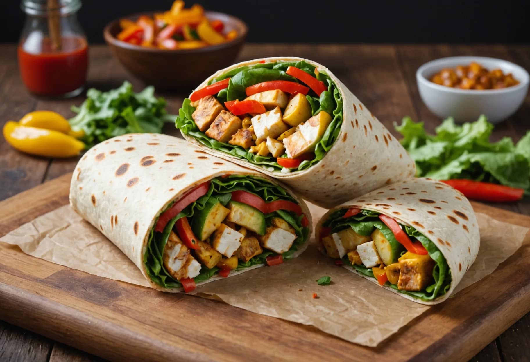 Whole Wheat Vegetable & Paneer Wrap
