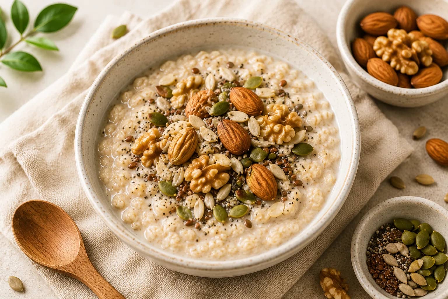 Warm Oatmeal with Nuts & Seeds