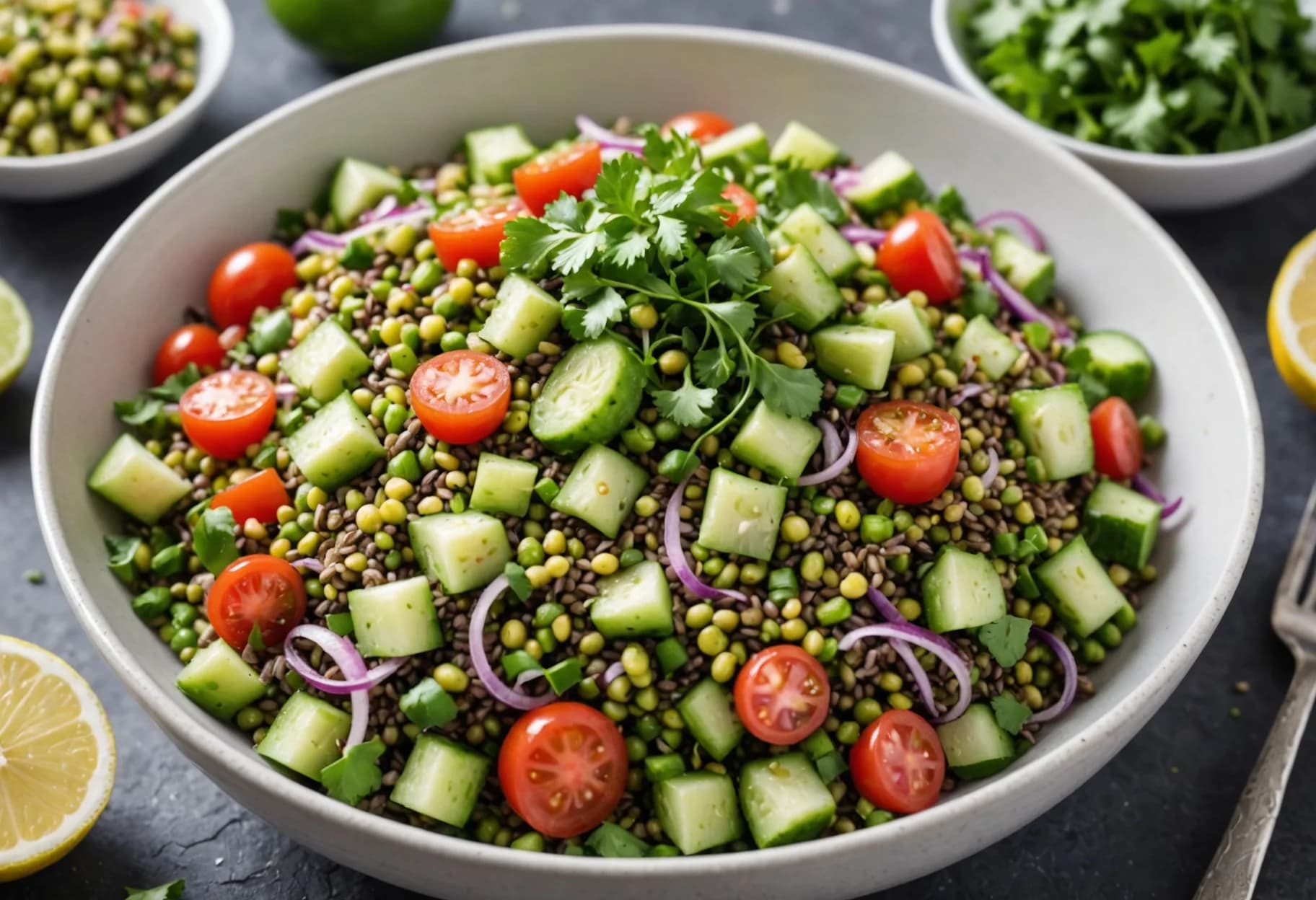 Sprouted Moong & Vegetable Salad