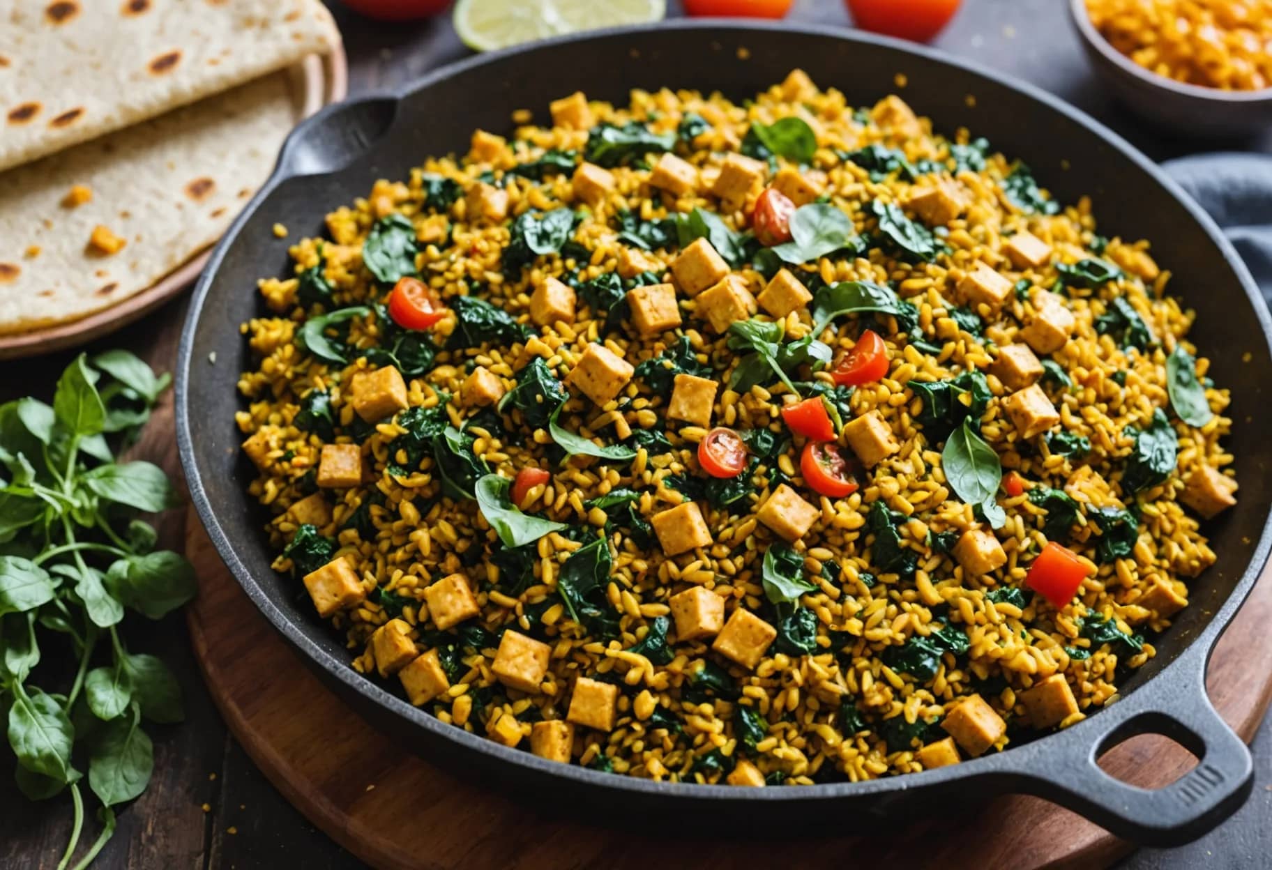 Palak (Spinach) Tofu Bhurji