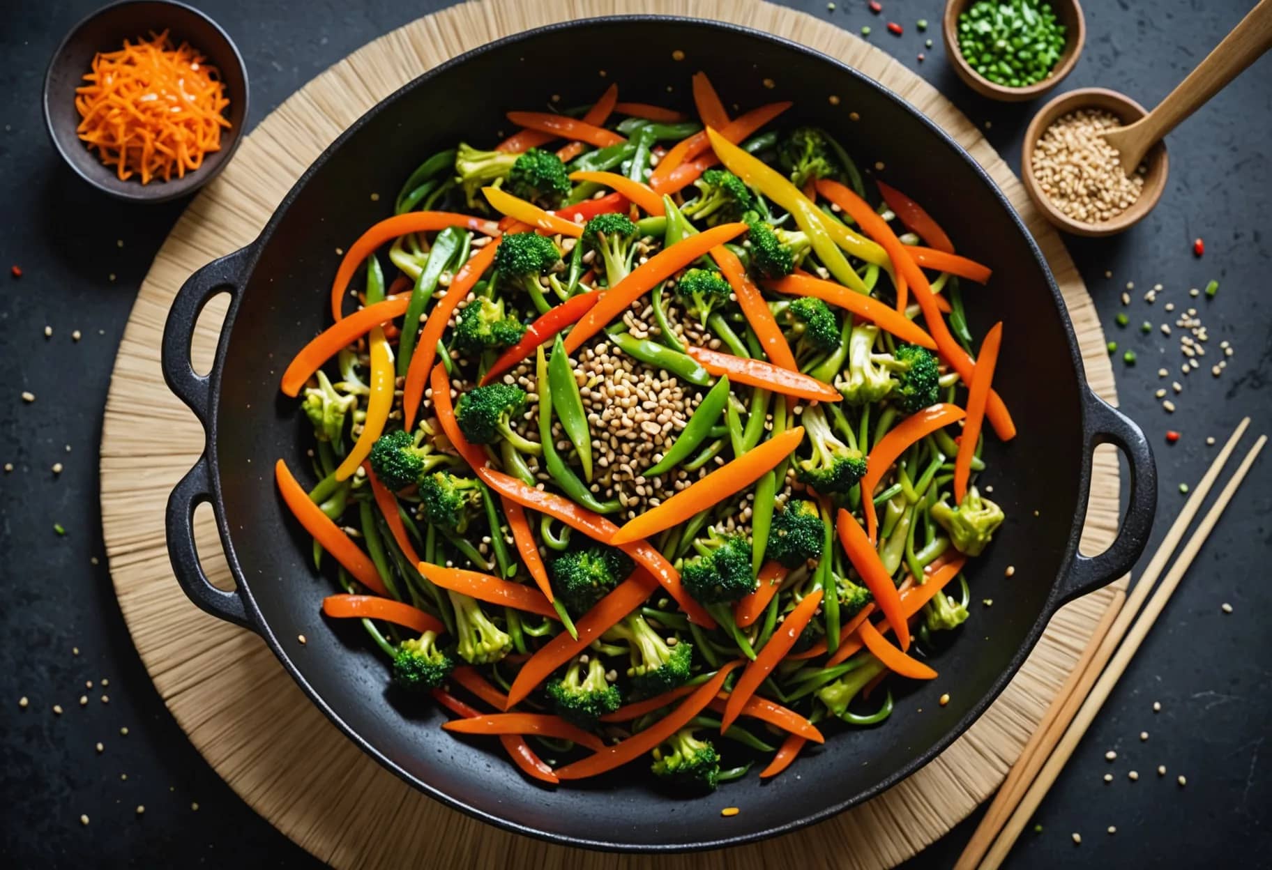 Moong Sprouts & Vegetable Stir-Fry