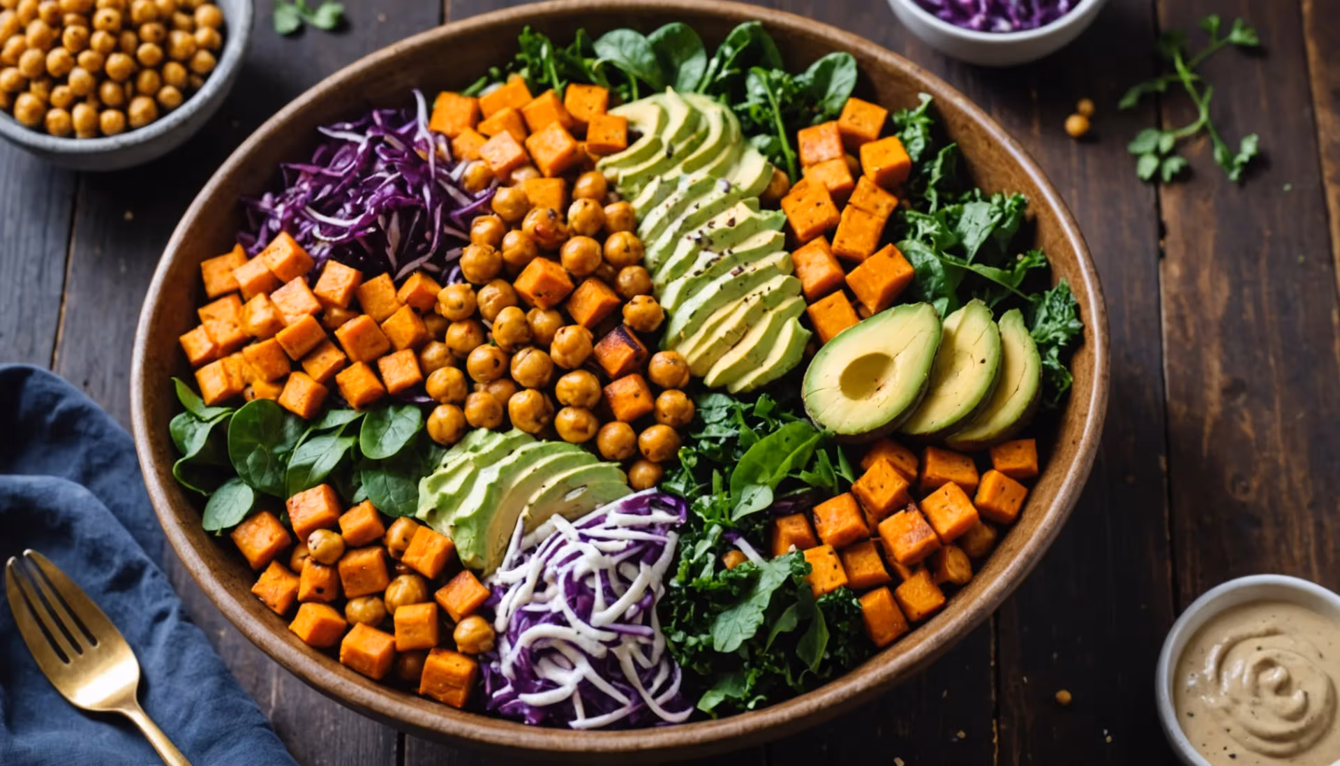 Nutritious, colourful bowl of food